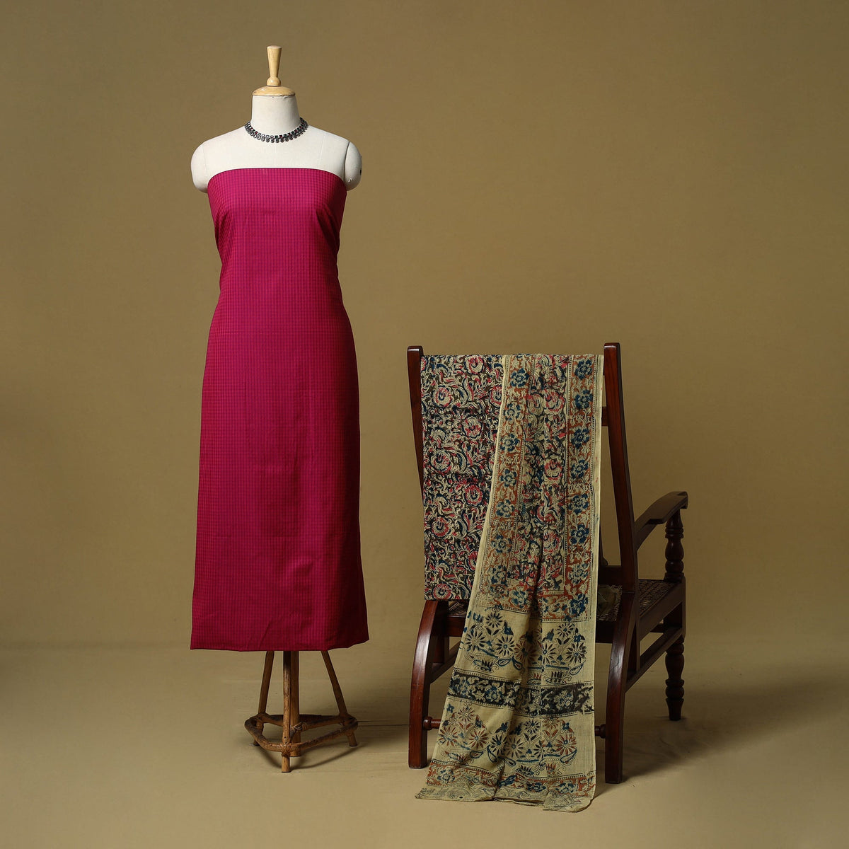 Jacquard cotton 3pc unstitched dress material 158