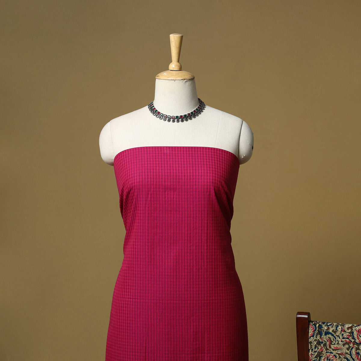 Jacquard cotton 3pc unstitched dress material 158