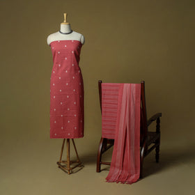 Jacquard cotton 3pc unstitched dress material 20