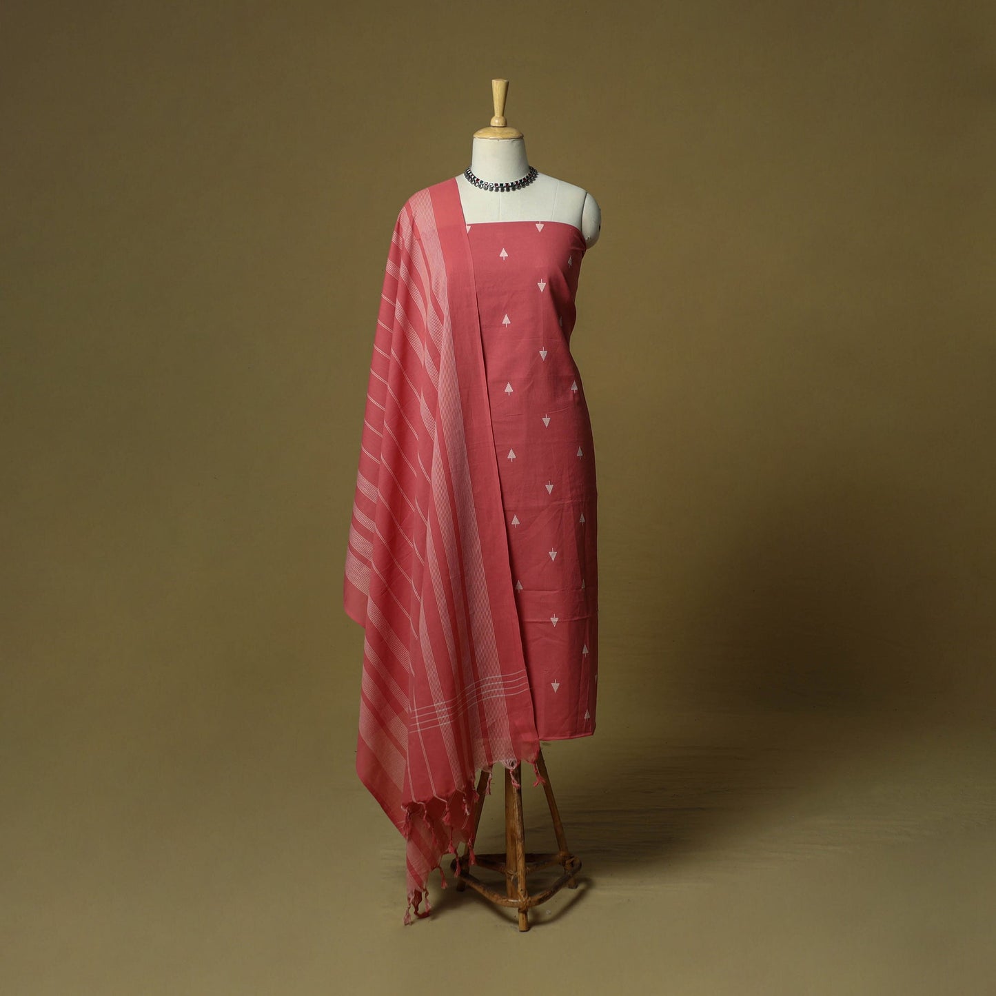 Jacquard cotton 3pc unstitched dress material 20