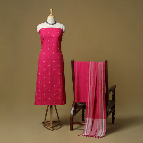 Jacquard cotton 3pc unstitched dress material 21