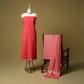 Jacquard cotton 3pc unstitched dress material 44
