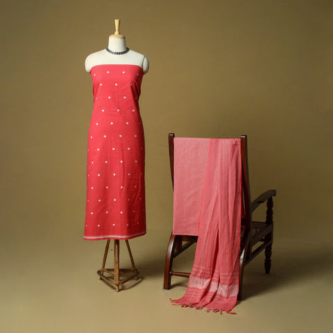 Jacquard cotton 3pc unstitched dress material 44