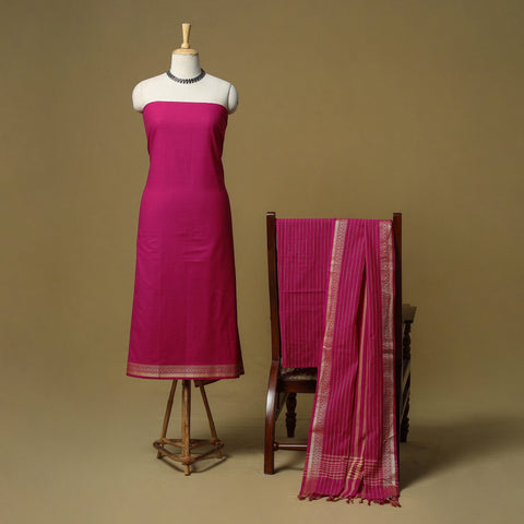 Jacquard cotton 3pc unstitched dress material 84