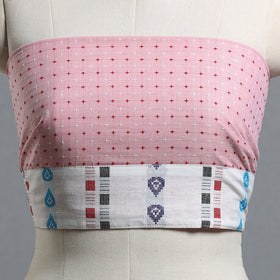 Pink - jacquard cotton blouse piece 74 - handcrafted