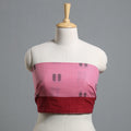 Pink - jacquard cotton blouse piece 78 - handcrafted