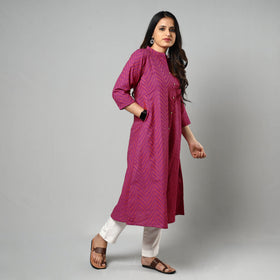  Jacquard Cotton Long Kurta for Women
