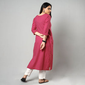 Buy Jacquard Cotton Long Kurta for Women