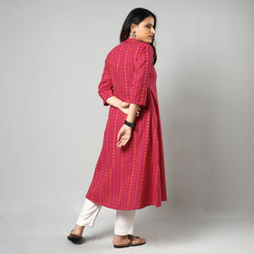 Buy Jacquard Cotton Long Kurta for Women
