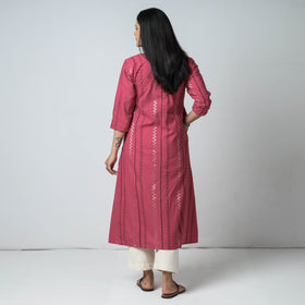 Buy Jacquard Cotton Long Kurta for Women
