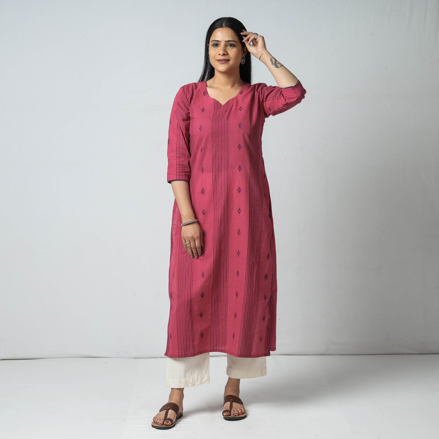 jacquard kurta
