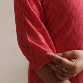  Jacquard Cotton Straight Kurta for Women