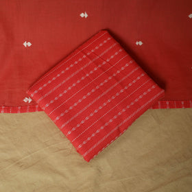 Jacquard embroidered cotton 3pc unstitched dress material