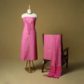 Jacquard embroidered cotton 3pc unstitched dress material
