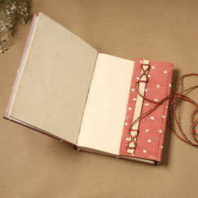 Jacquard fabric cover handmade paper notebook with thread