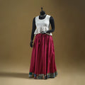 Jacquard patchwork 24 kali cotton long skirt 01