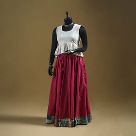 Jacquard patchwork 24 kali cotton long skirt 01