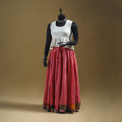 Jacquard patchwork 24 kali cotton long skirt 19