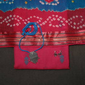 Jacquard weave cotton 2pc unstitched dress material