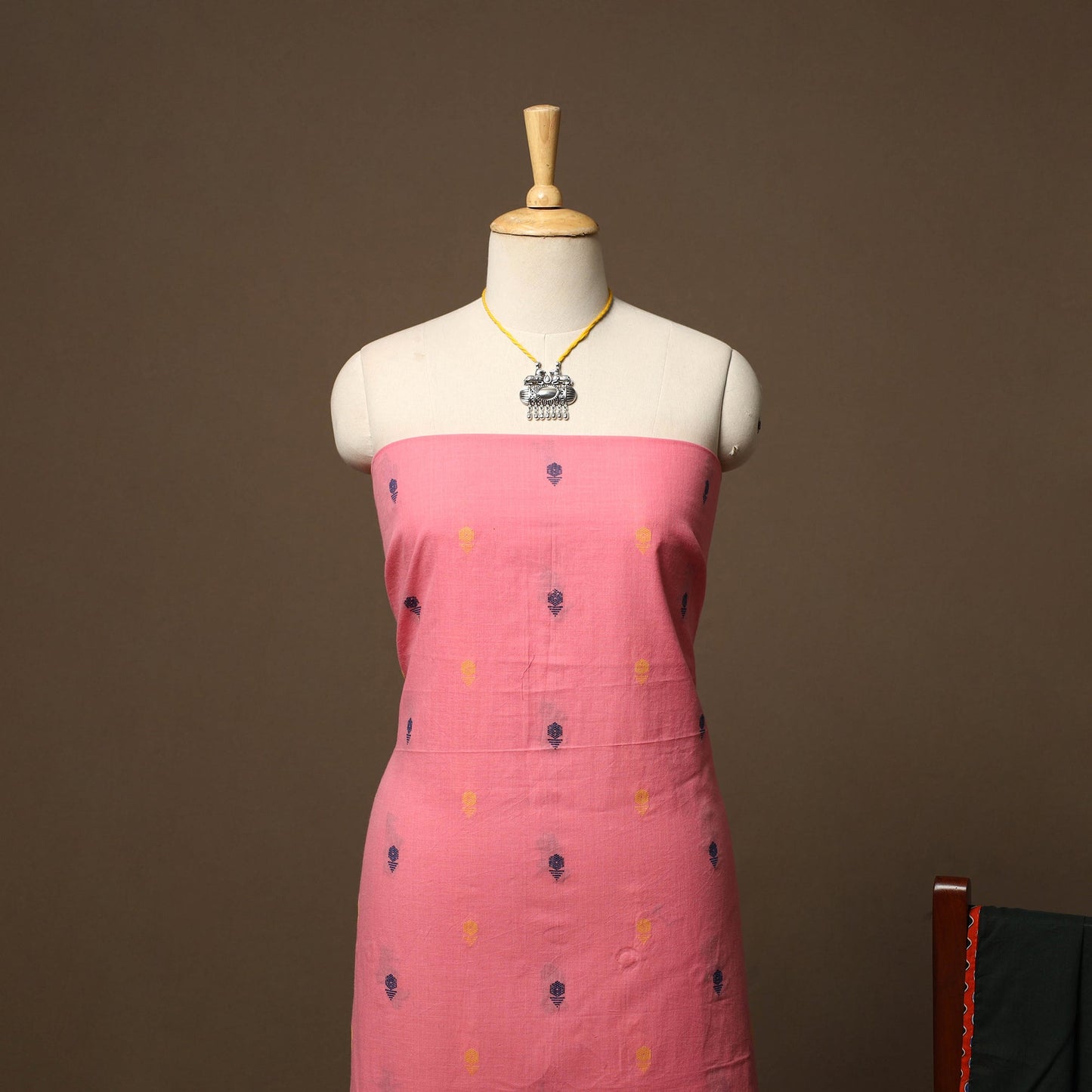 Jacquard weave cotton 2pc unstitched dress material