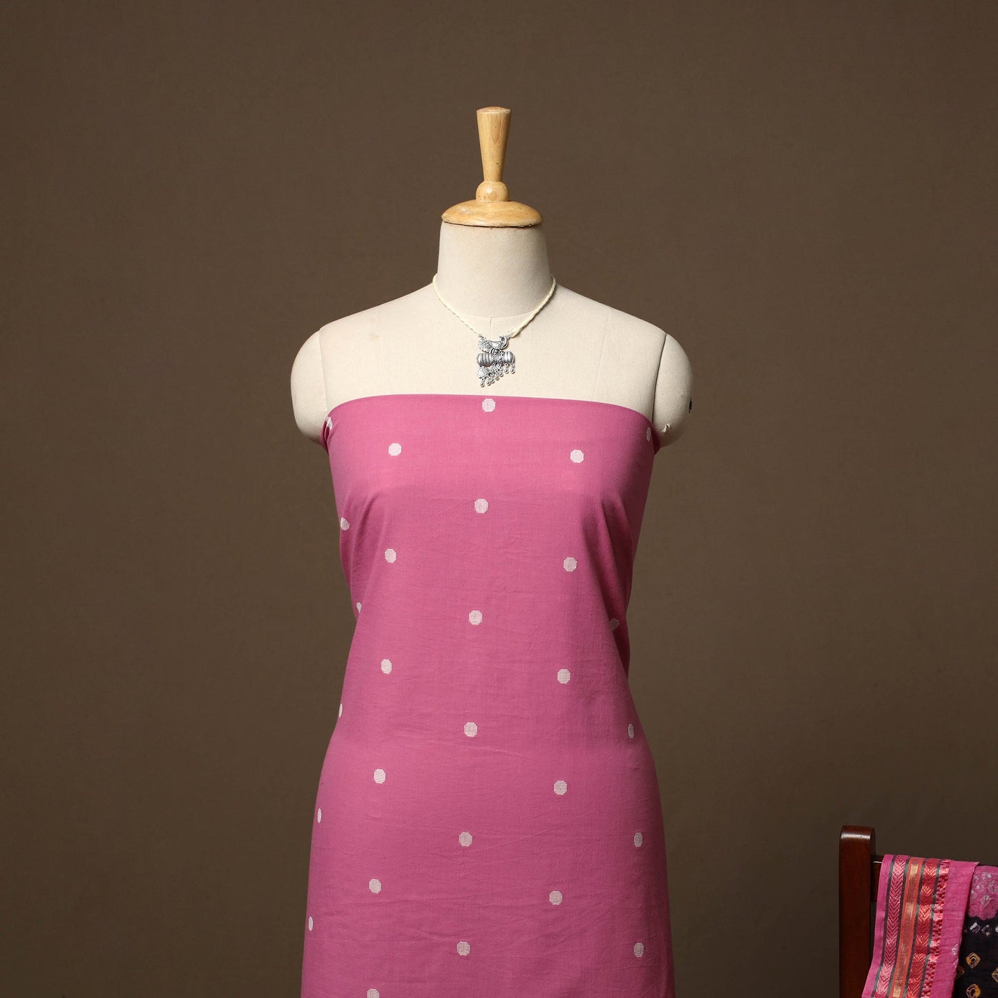 Jacquard weave cotton 2pc unstitched dress material