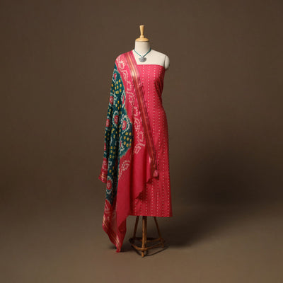 Jacquard weave cotton 2pc unstitched dress material