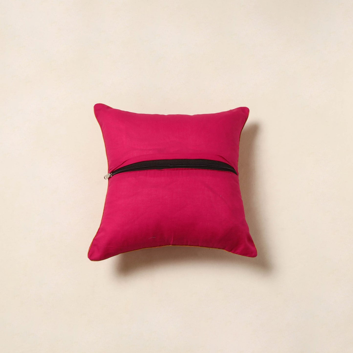 Pink - jacquard weave cotton cushion cover 13 - handcrafted