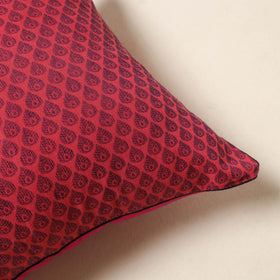 Pink - jacquard weave cotton cushion cover 20 - handcrafted