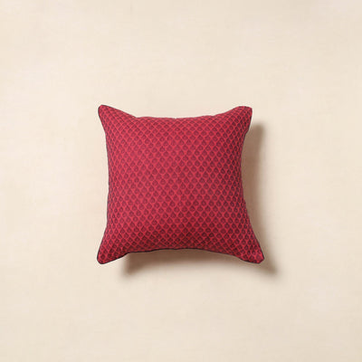 Pink - jacquard weave cotton cushion cover 20 - handcrafted