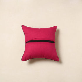 Pink - jacquard weave cotton cushion cover 20 - handcrafted