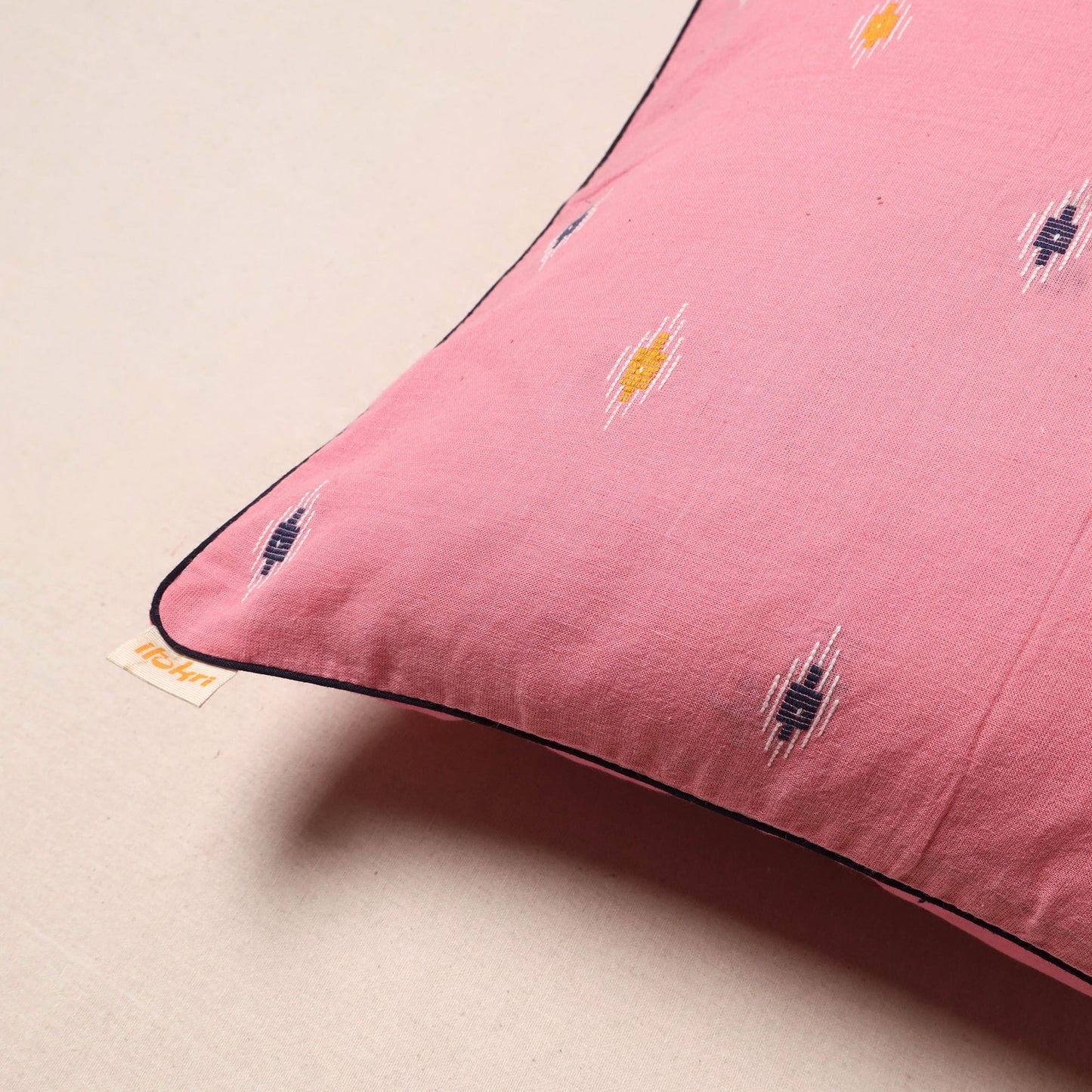 Jacquard weave cotton cushion cover 47 - handcrafted