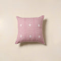 Pink - jacquard weave cotton cushion cover 81 - handcrafted