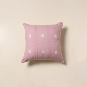 Pink - jacquard weave cotton cushion cover 81 - handcrafted