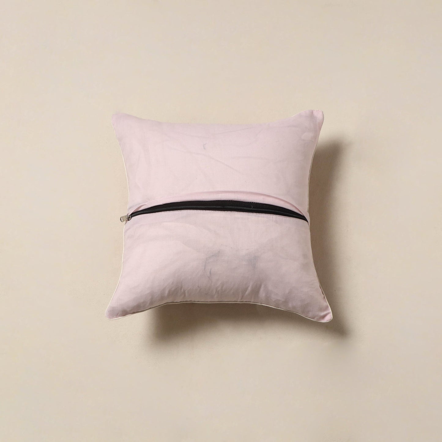 Pink - jacquard weave cotton cushion cover 81 - handcrafted