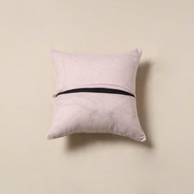 Pink - jacquard weave cotton cushion cover 81 - handcrafted