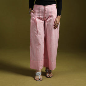 Jacquard weave cotton elasticated palazzo 22 - handcrafted