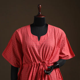 Jacquard weave cotton kaftan (short) 06 - handcrafted