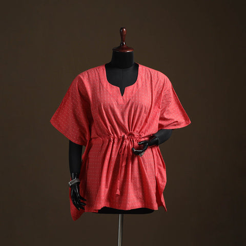 Jacquard weave cotton kaftan (short) 06 - handcrafted