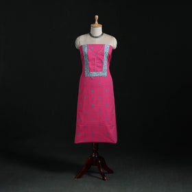 Jacquard weave cotton patchwork unstitched kurta material