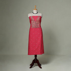 Jacquard weave cotton patchwork unstitched kurta material