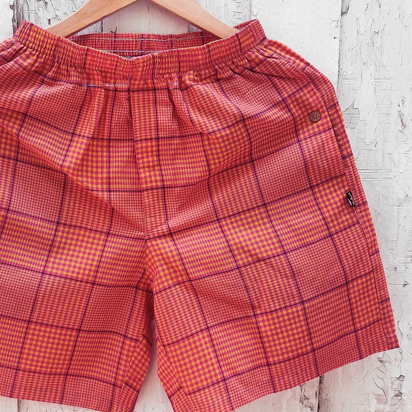 Pink - jacquard weave cotton unisex boxer/shorts