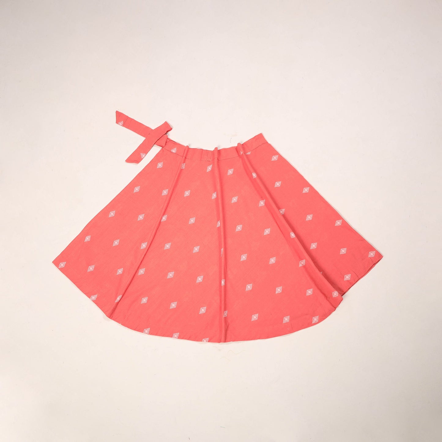 Jacquard weave cotton wrap around skirt 12 - handcrafted