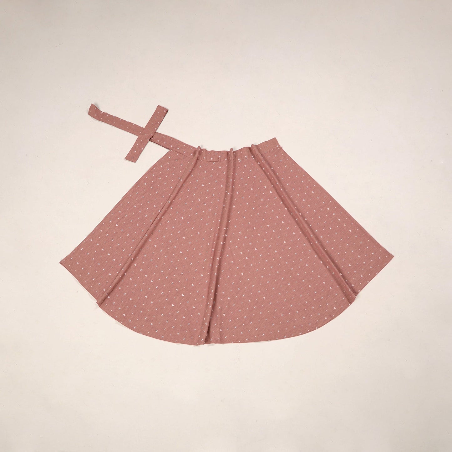 Jacquard weave cotton wrap around skirt 32 - handcrafted