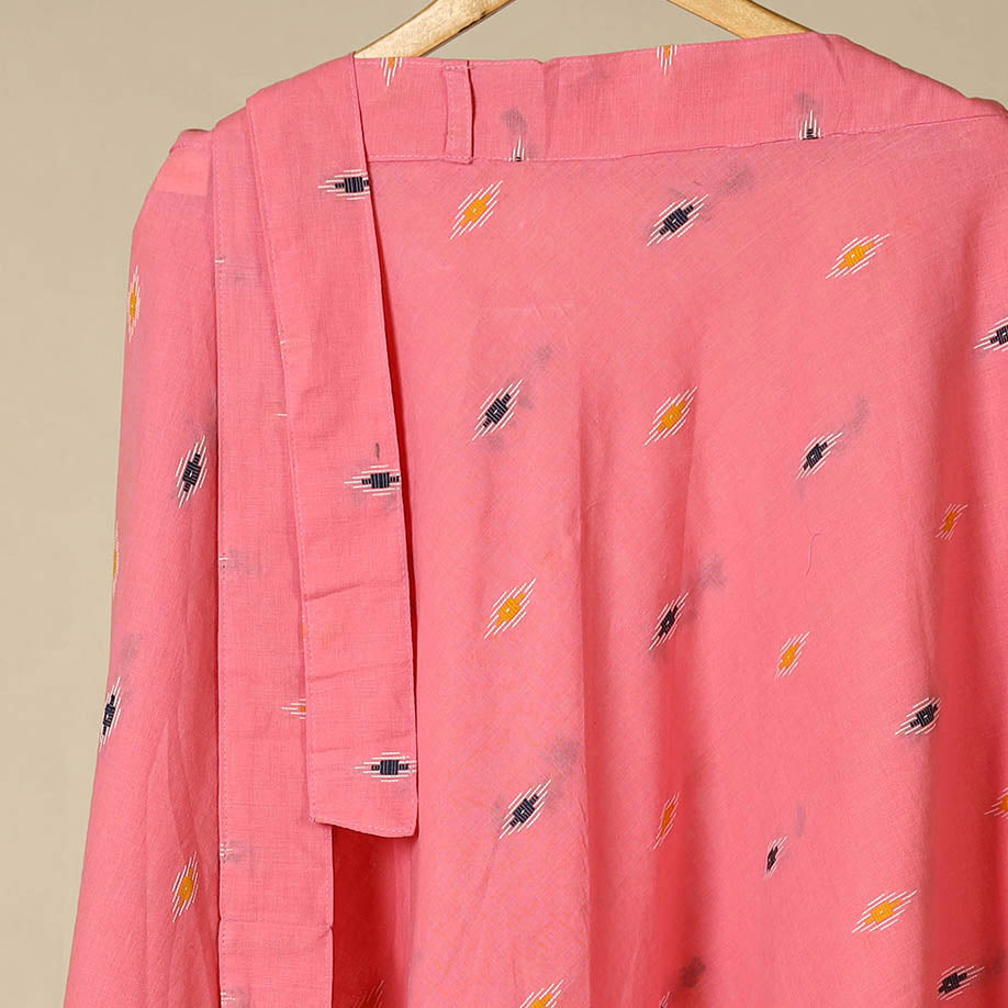 Pink - jacquard weave cotton wrap around skirt 32