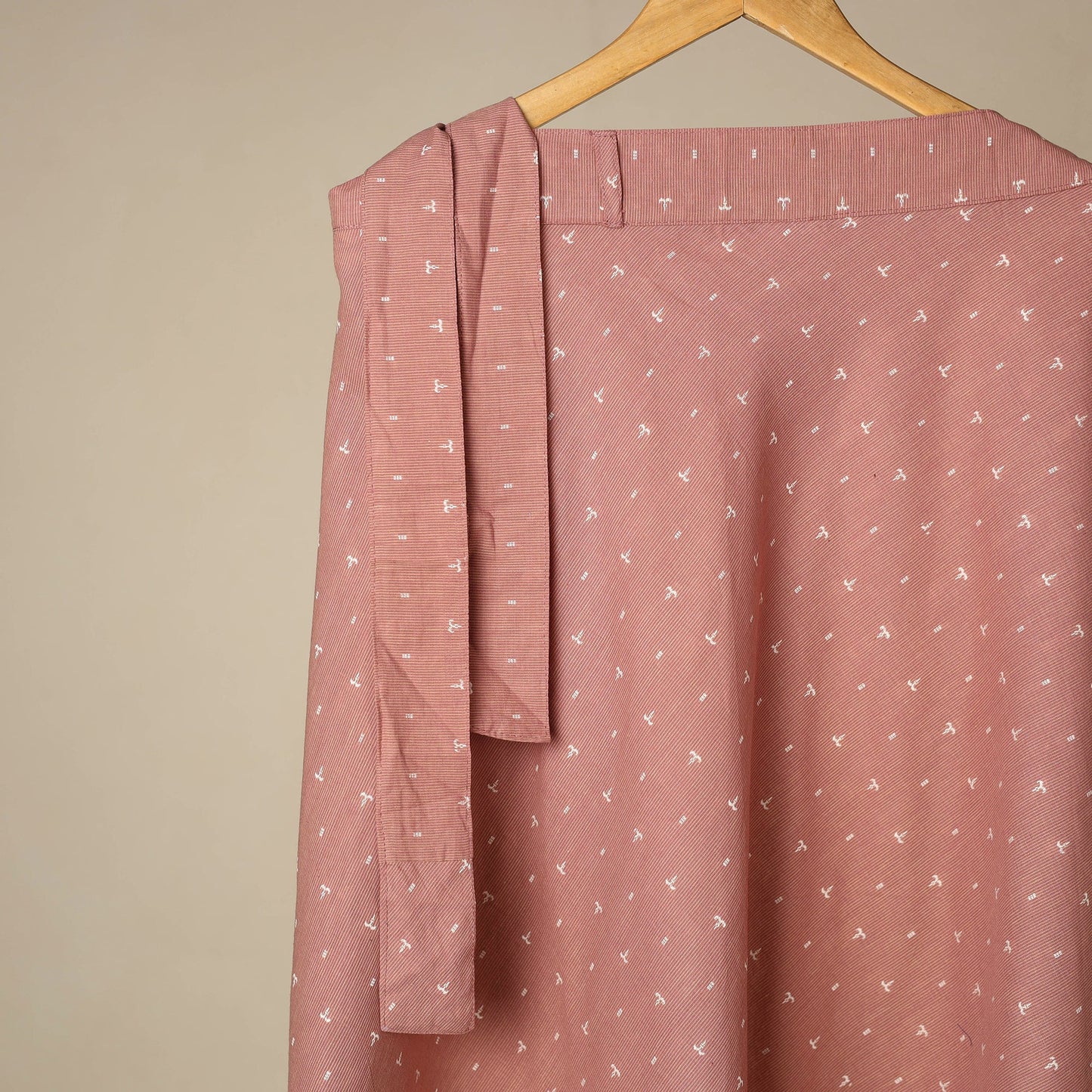 Jacquard weave cotton wrap around skirt 32 - handcrafted