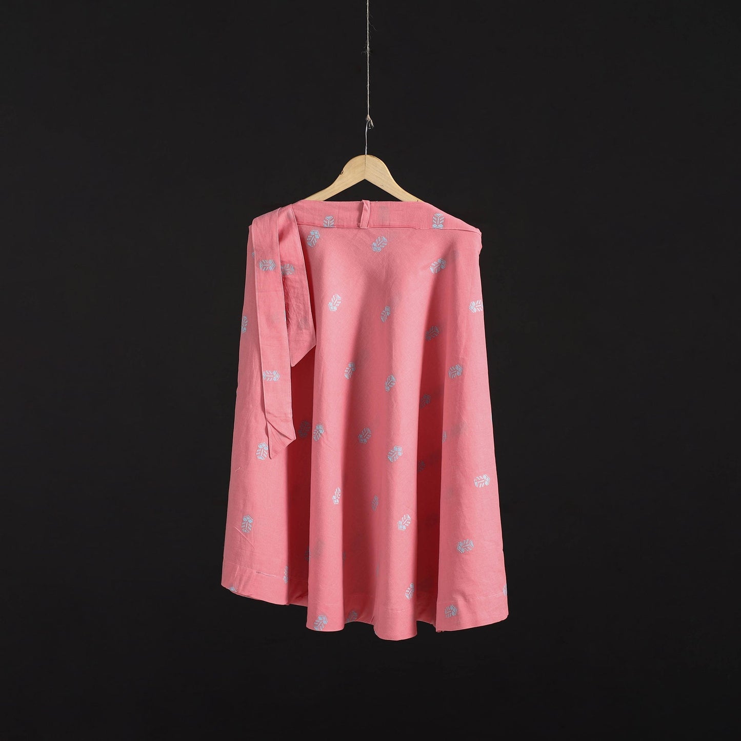 Jacquard weave cotton wrap around skirt 34 - handcrafted