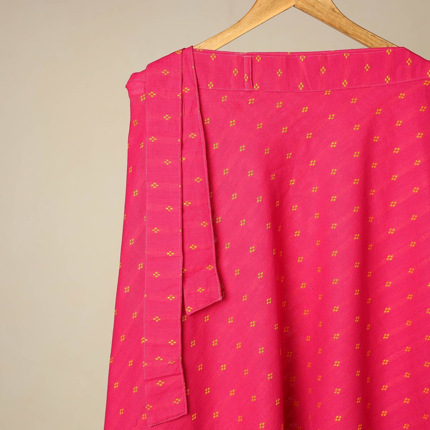 Jacquard weave cotton wrap around skirt 39 - handcrafted