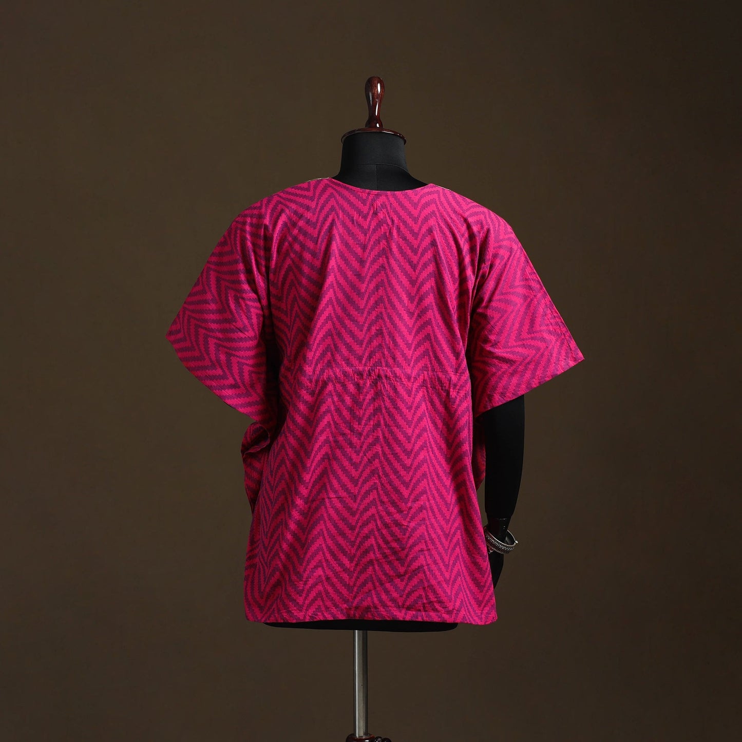 Jacquard weave patchwork cotton kaftan (short) 08