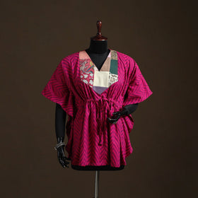 Jacquard weave patchwork cotton kaftan (short) 08
