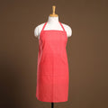 Buy Pink Jacquard Weaving Cotton Apron with Pocket
